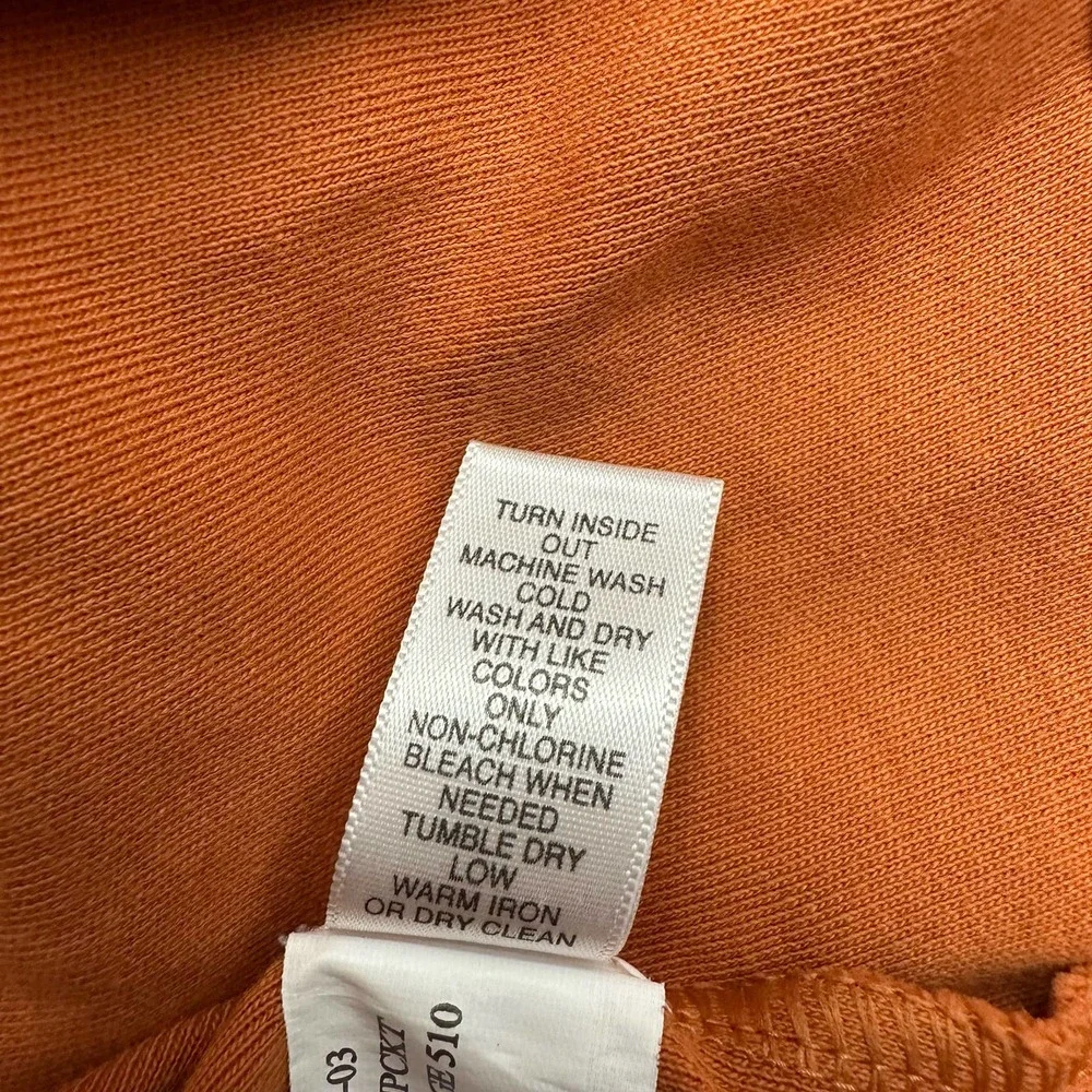 Banana Republic Long Sleeve Pullover Shirt Men Size M Burnt Orange Cotton Henley